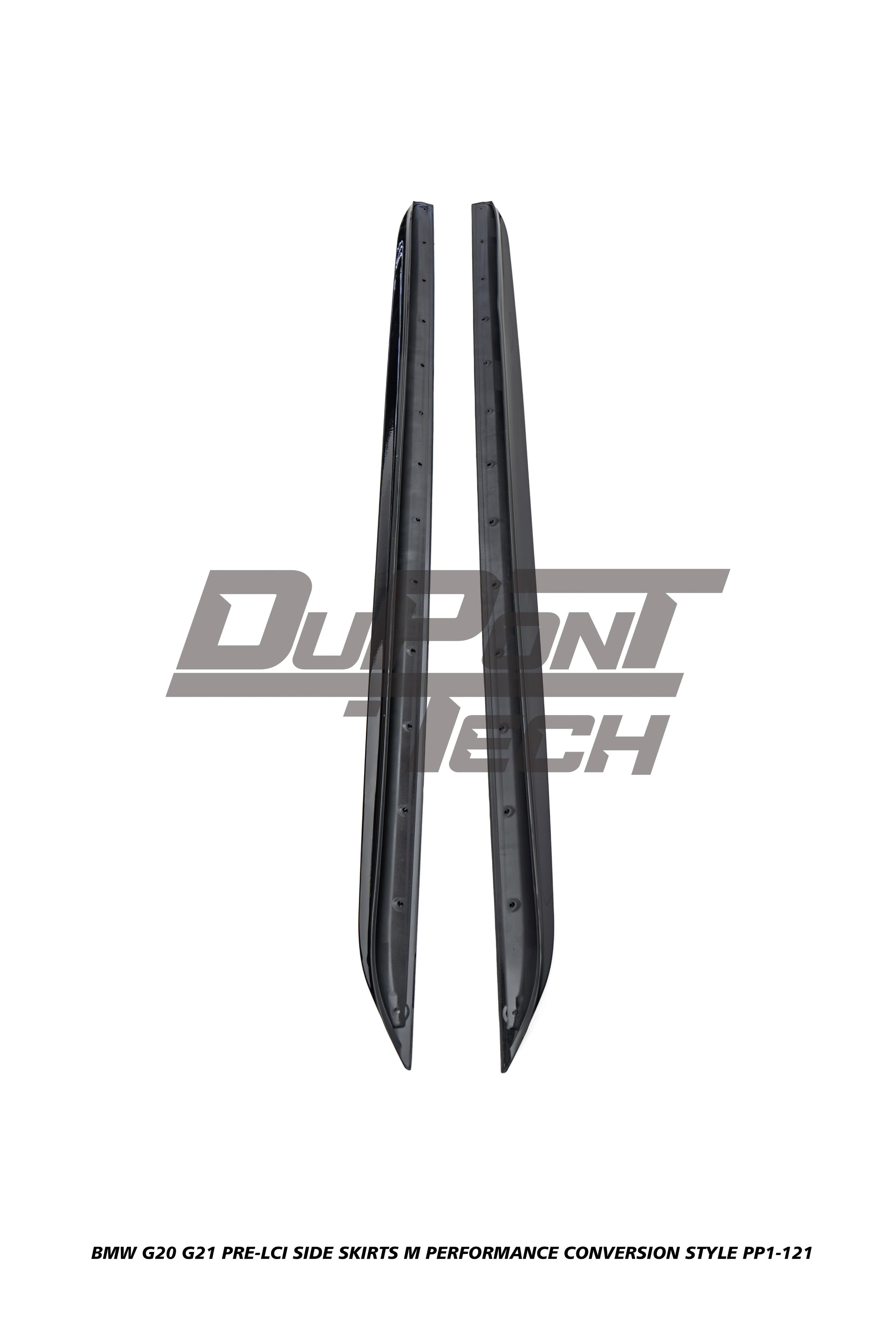 BMW 3 Series M340i 330i (with M-package rocker panel) G20 G21 Pre-LCI 2019 2020 2021 2022 with Aftermarket Parts - M Performance Conversion Style Side Skirts ABS from DuPont Tech