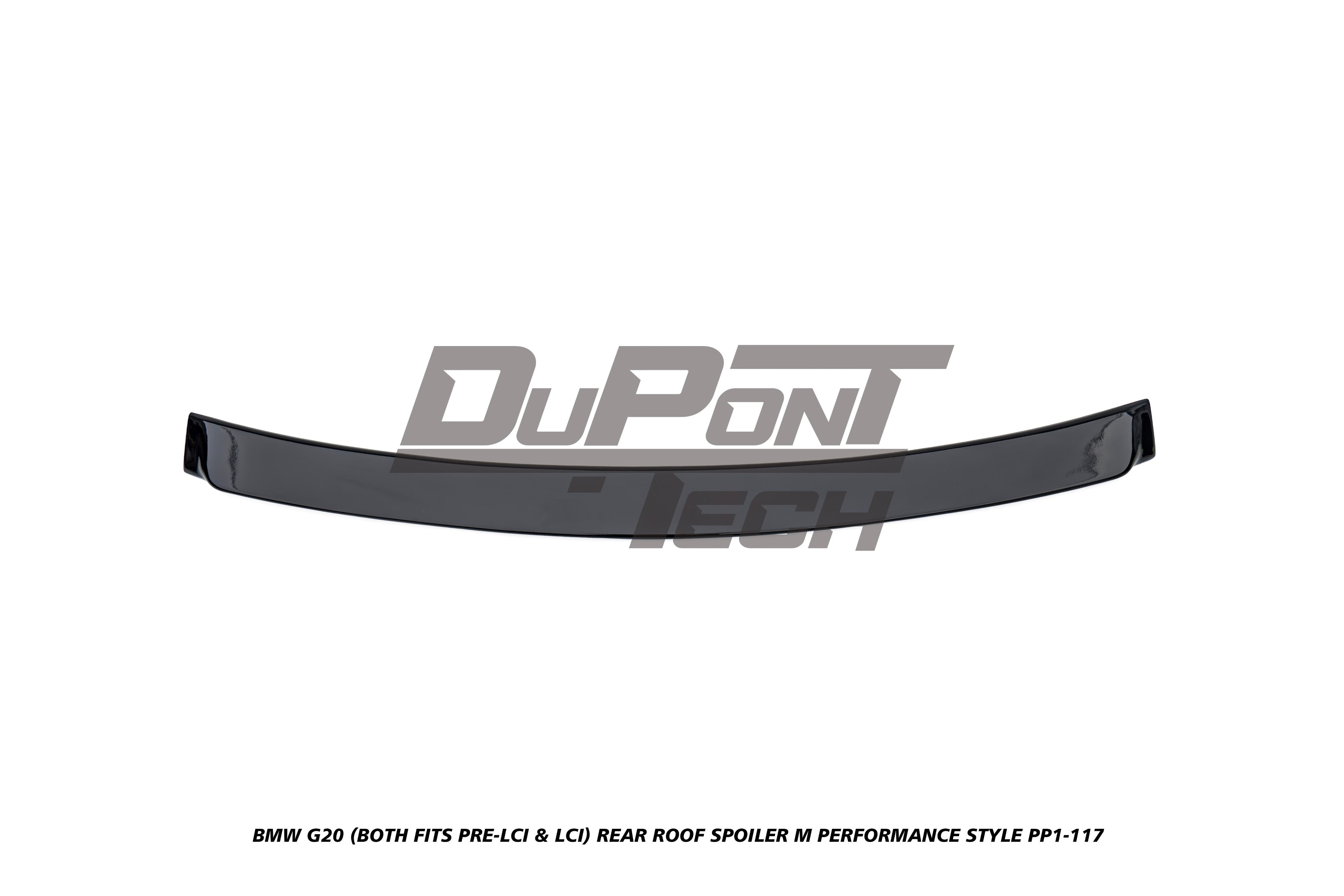 BMW 3 Series M340i 330i (Fits Both Pre-LCI &  LCI) G20 2019-ON with Aftermarket Parts - M Performance Style Rear Roof Spoiler ABS from DuPont Tech