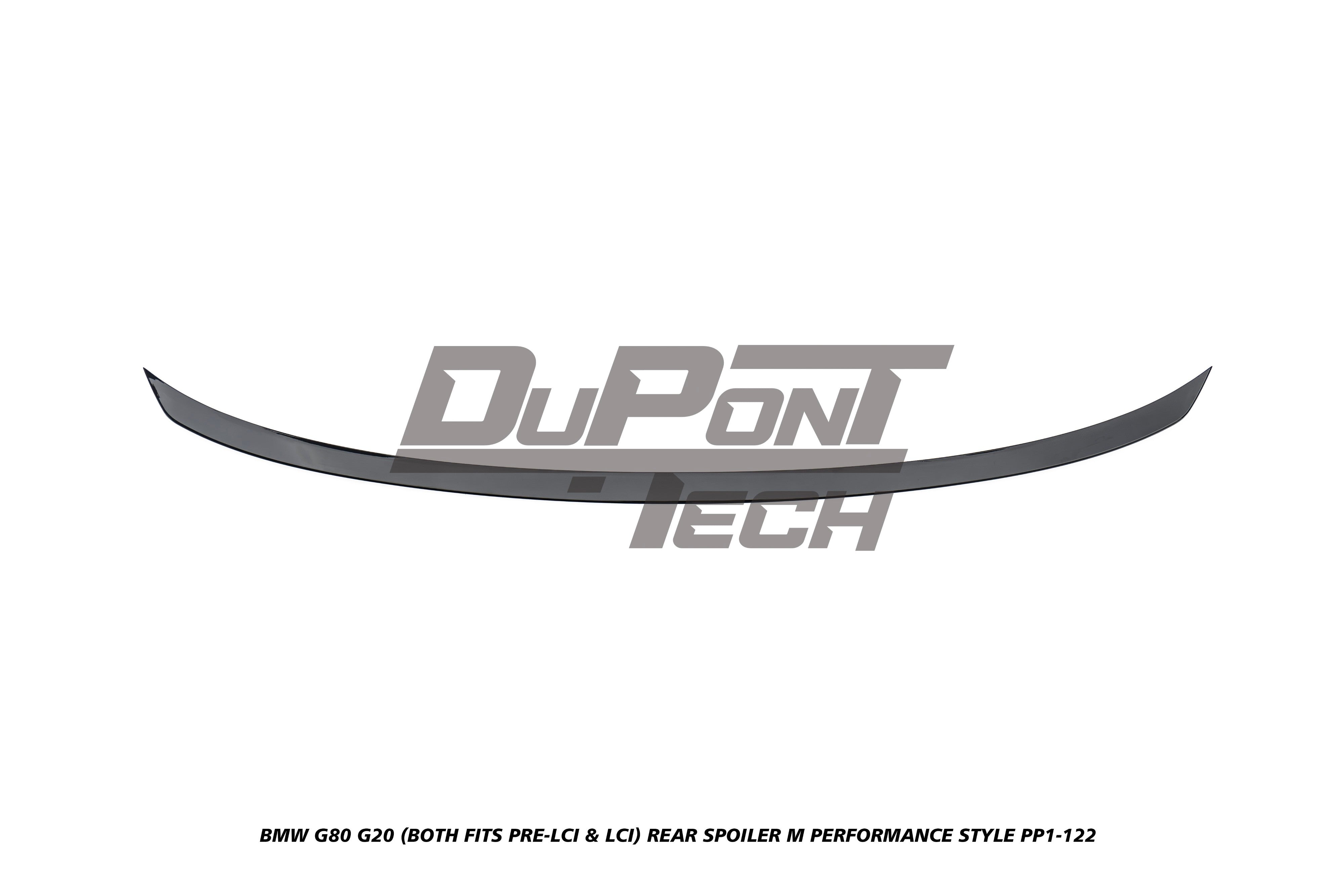 BMW M3 G80 2021-ON &  3 Series M340i 330i (Fits Both Pre-LCI &  LCI) G20 2019-ON with Aftermarket Parts - M Performance Style Rear Spoiler ABS from DuPont Tech