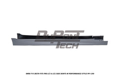 BMW 5 Series M550d 550i 535i 535d 530i 530d 528i 520i 525d 520d 518d F10 (Both Fits Pre-LCI & LCI) 2010 2011 2012 2013 2014 2015 2016 2017 with Aftermarket Parts - M Performance Style Side Skirts PP Polypropylene from DuPont Tech