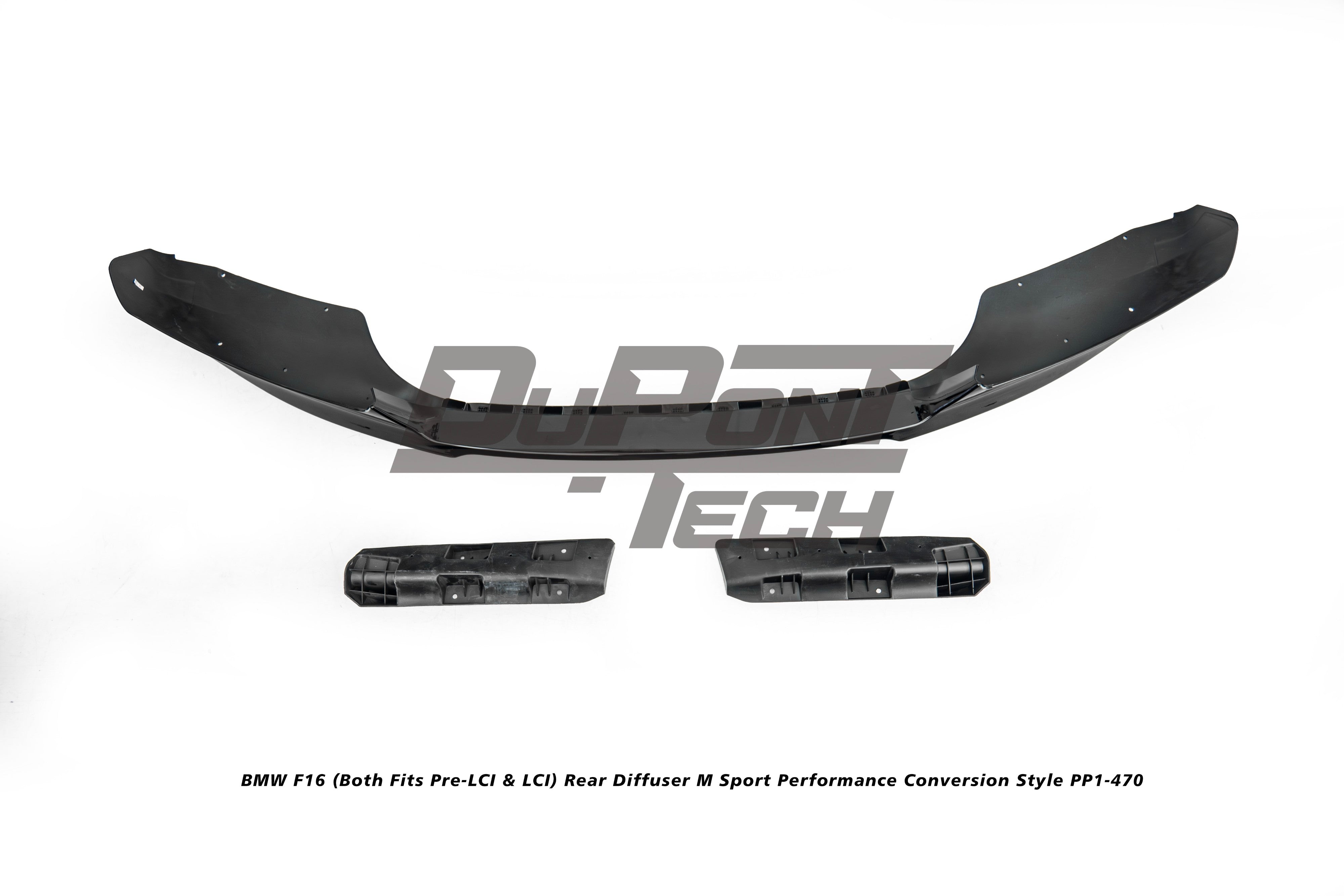 BMW X6 M50d xDrive50i s/xDrive35i xDrive40d xDrive30d (With M-Package, does not fit base model) F16 (Both Fits Pre-LCI & LCI) 2015 2016 2017 2018 2019 with Aftermarket Parts - M Sport Performance Conversion Style Rear Diffuser ABS from DuPont Tech