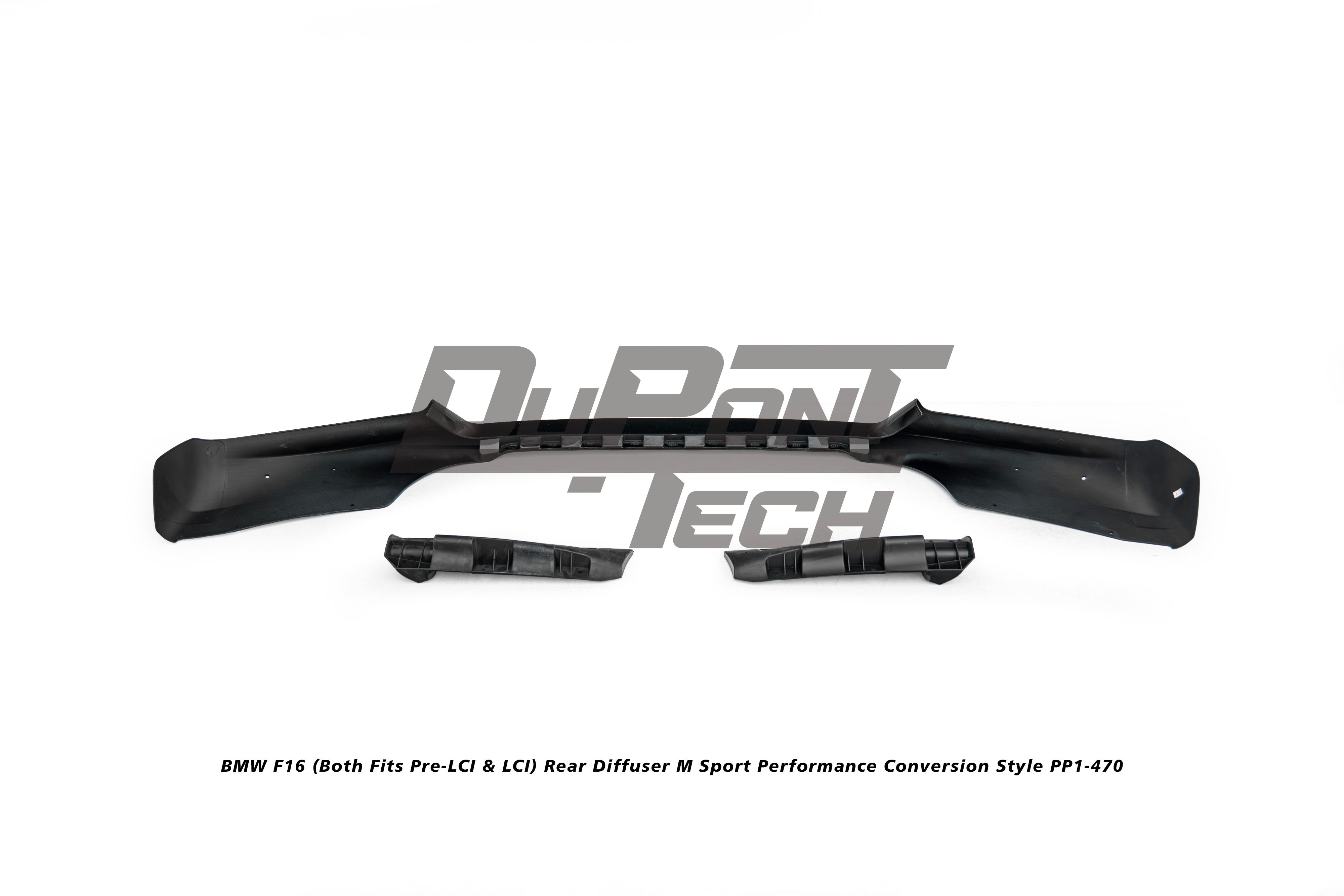 BMW X6 M50d xDrive50i s/xDrive35i xDrive40d xDrive30d (With M-Package, does not fit base model) F16 (Both Fits Pre-LCI & LCI) 2015 2016 2017 2018 2019 with Aftermarket Parts - M Sport Performance Conversion Style Rear Diffuser ABS from DuPont Tech
