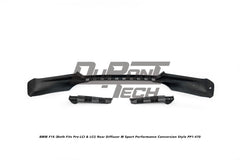 BMW X6 M50d xDrive50i s/xDrive35i xDrive40d xDrive30d (With M-Package, does not fit base model) F16 (Both Fits Pre-LCI & LCI) 2015 2016 2017 2018 2019 with Aftermarket Parts - M Sport Performance Conversion Style Rear Diffuser ABS from DuPont Tech