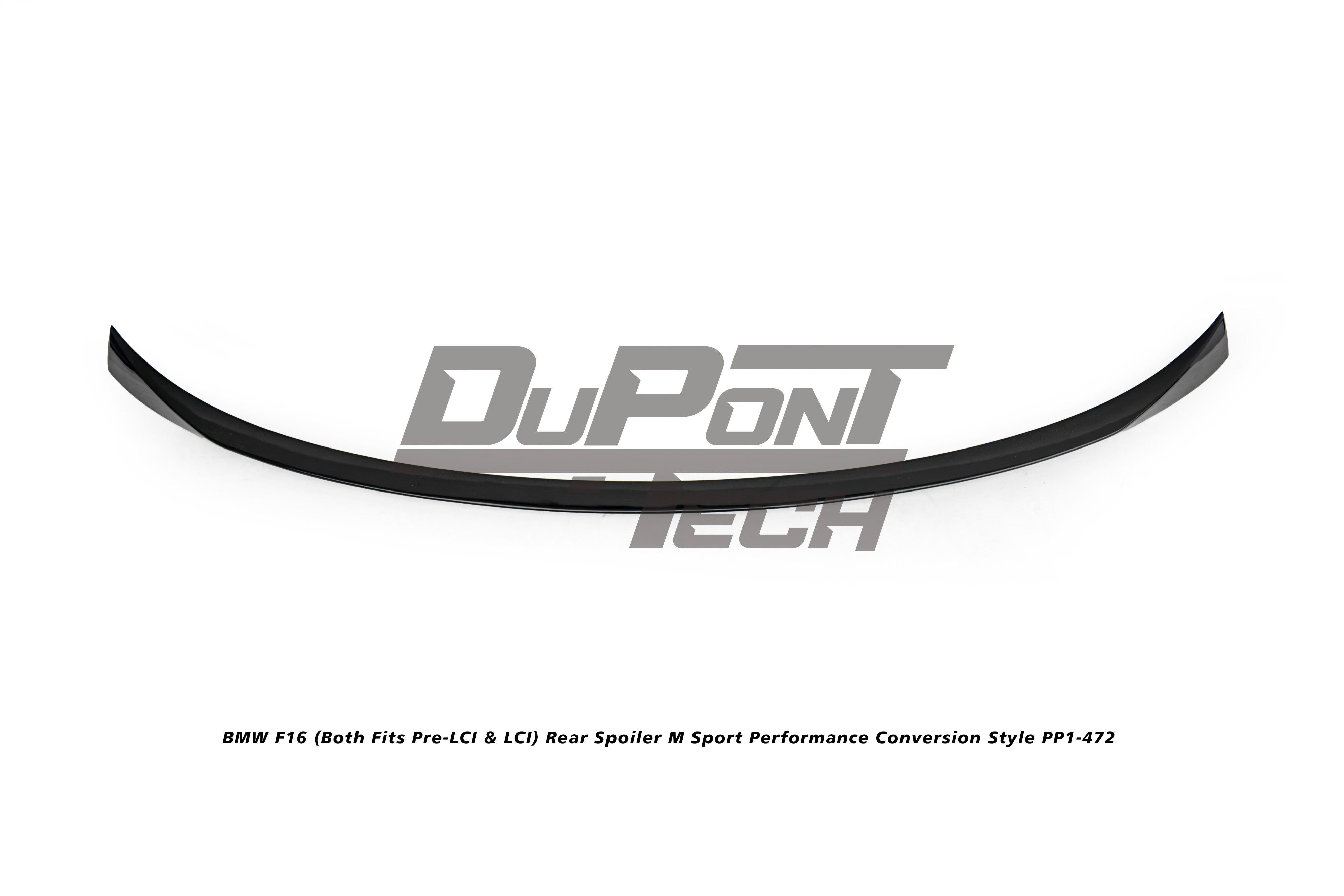 BMW X6 M50d F16 (Both Fits Pre-LCI & LCI) 2015 2016 2017 2018 2019 with Aftermarket Parts - M Sport Performance Conversion Style Rear Spoiler ABS from DuPont Tech