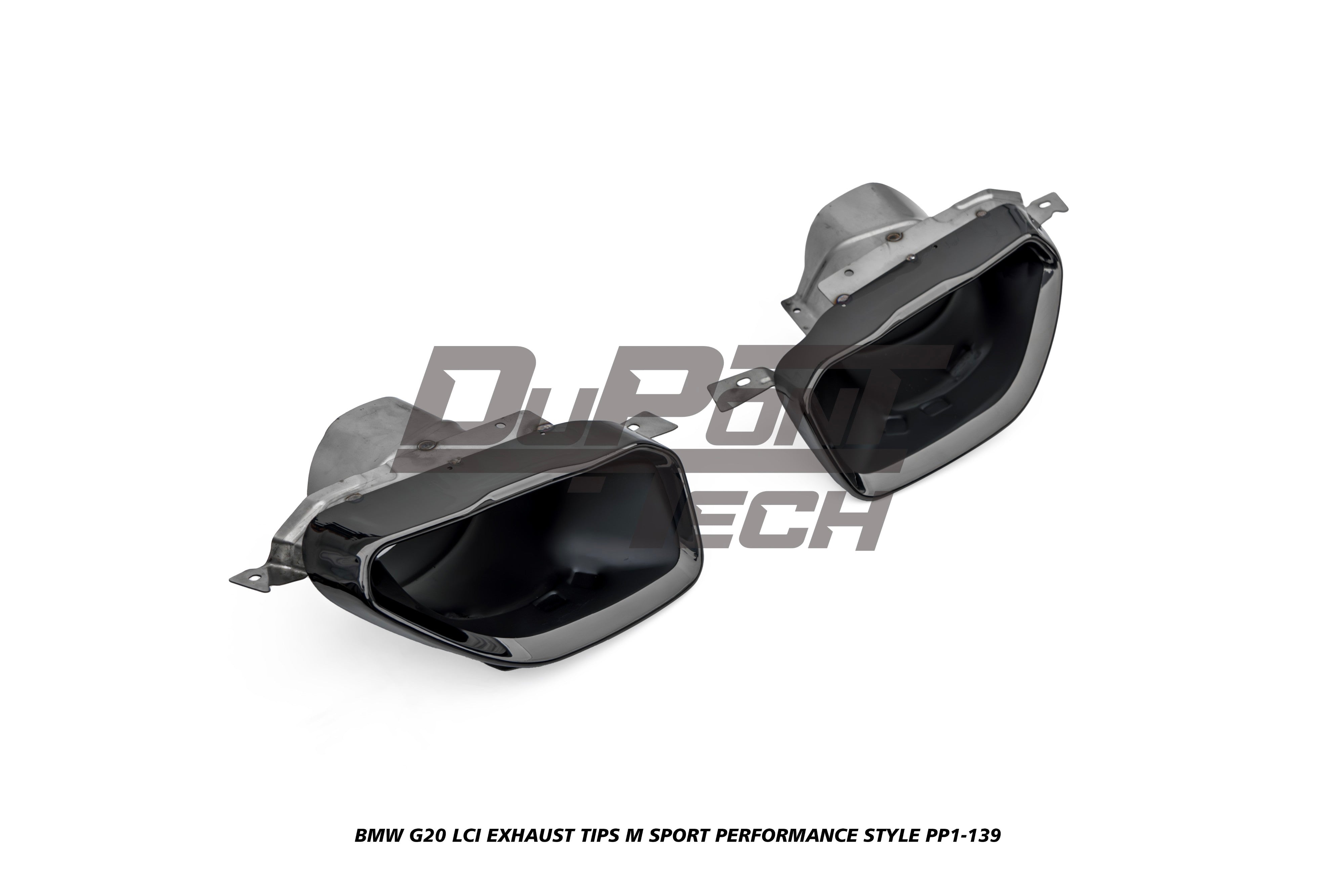 BMW 3 Series M340i 330i 320i G20 LCI 2023-ON with Aftermarket Parts - M Sport Performance Style Exhaust Tips Stainless Steel from DuPont Tech