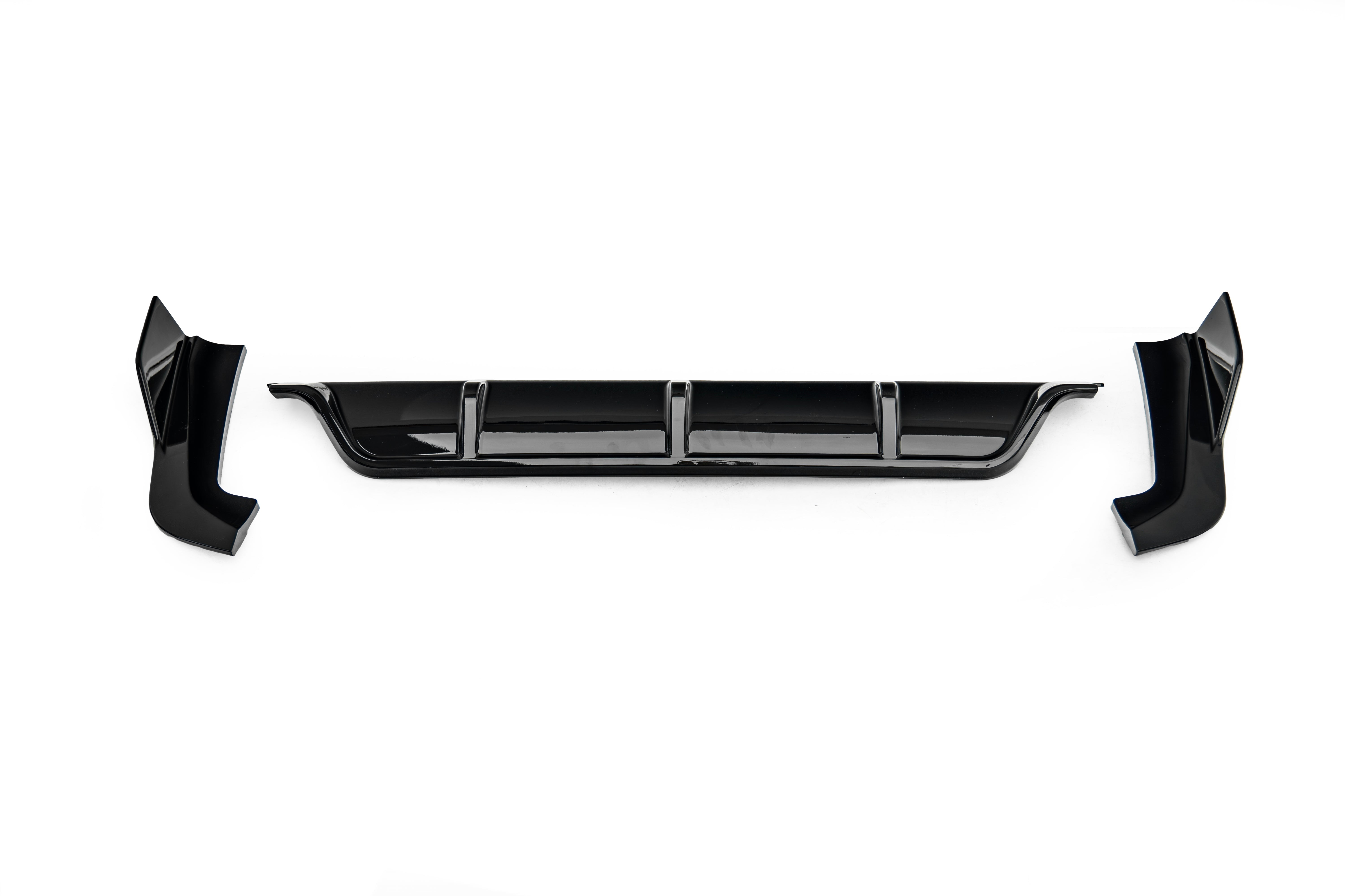 BMW X5 M50d xDrive50i (With M-Package Bumper, does not fit base model) F15 (Both Fits Pre-LCI &  LCI) 2014 2015 2016 2017 2018 with Aftermarket Parts - M Sport Performance Conversion Style Rear Diffuser ABS from DuPont Tech