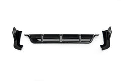 BMW X5 M50d xDrive50i (With M-Package Bumper, does not fit base model) F15 (Both Fits Pre-LCI &  LCI) 2014 2015 2016 2017 2018 with Aftermarket Parts - M Sport Performance Conversion Style Rear Diffuser ABS from DuPont Tech