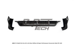 BMW X5 M50d xDrive50i (With M-Package Bumper, does not fit base model) F15 (Both Fits Pre-LCI &  LCI) 2014 2015 2016 2017 2018 with Aftermarket Parts - M Sport Performance Conversion Style Rear Diffuser ABS from DuPont Tech