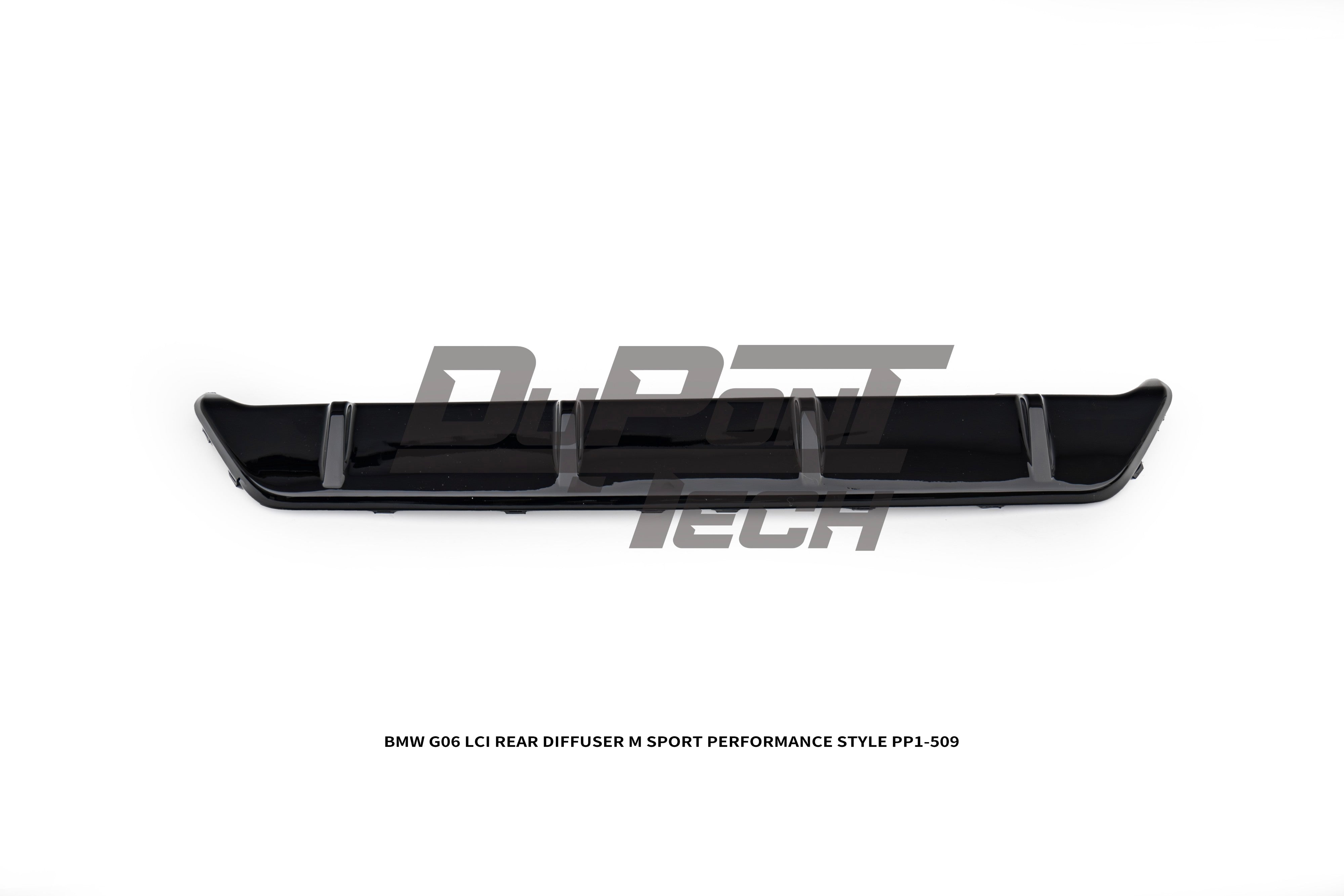BMW X6 M60i xDrive40i (With M-Package Bumper, does not fit base model) G06 LCI 2024-ON with Aftermarket Parts - M Sport Performance Style Rear Diffuser ABS from DuPont Tech