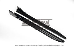 BMW X5 M50d xDrive50i eDrive (with M-package rocker panel) F15 (Both Fits Pre-LCI &  LCI) 2014 2015 2016 2017 2018 with Aftermarket Parts - M Sport Performance Conversion Style Side Skirts ABS from DuPont Tech