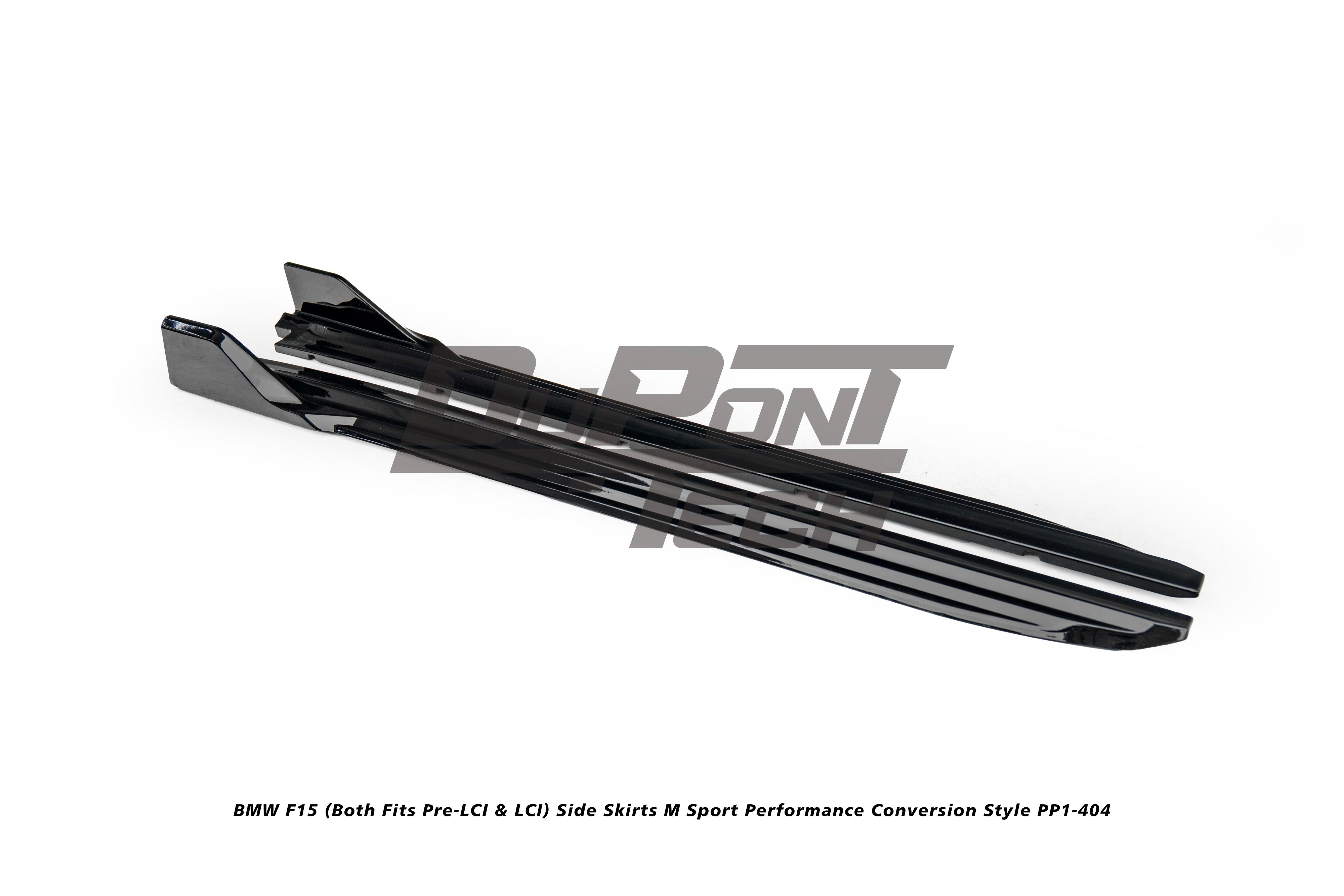 BMW X5 M50d xDrive50i eDrive (with M-package rocker panel) F15 (Both Fits Pre-LCI &  LCI) 2014 2015 2016 2017 2018 with Aftermarket Parts - M Sport Performance Conversion Style Side Skirts ABS from DuPont Tech