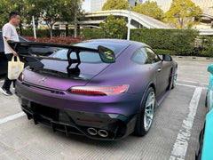 Mercedes Benz AMG GT/GTS/GTC C190 (fits both Pre-facelift & Facelift) 2016 2017 2018 2019 2020 2021 with Aftermarket Parts - Black Series Style Rear Wing Pre-preg Carbon Fiber from Aero Republic