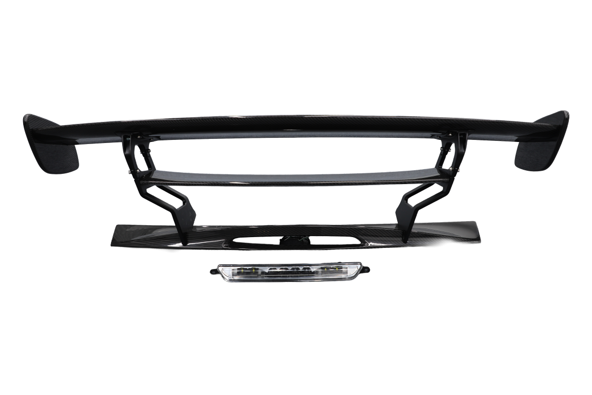 Mercedes Benz AMG GT GTS GTC C190 2015 2016 2017 2018 2019 2020 2021 with Aftermarket Parts - Black Series Conversion Style Rear Wing Dry Pre-preg Carbon Fiber from DuPont Tech