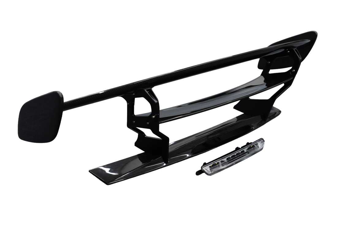 Mercedes Benz AMG GT GTS GTC C190 2015 2016 2017 2018 2019 2020 2021 with Aftermarket Parts - Black Series Conversion Style Rear Wing Dry Pre-preg Carbon Fiber from DuPont Tech