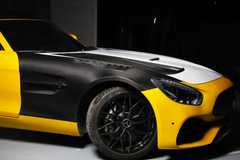 Mercedes Benz AMG GT GTS GTC GTR Pro C190 2016 2017 2018 2019 2020 2021 with Aftermarket Parts - Black Series Conversion Style Front Fenders Dry Pre-preg Carbon Fiber from DuPont Tech