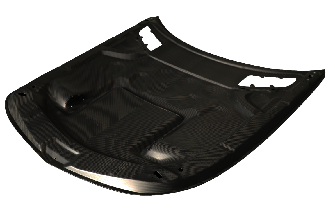 Mercedes Benz AMG GT GTS GTC GTR Pro C190 2016 2017 2018 2019 2020 2021 with Aftermarket Parts - Black Series Conversion Style Hood PP Polypropylene / Dry Pre-preg Carbon Fiber from DuPont Tech