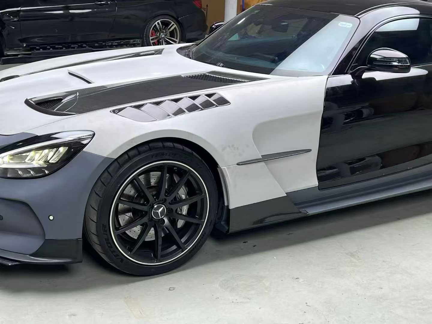 Mercedes Benz AMG GT GTS C190 2016 2017 2018 2019 2020 2021 with Aftermarket Parts - Black Series Conversion Style Full Body Kit Polypropylene / Dry Pre-preg Carbon Fiber from DuPont Tech