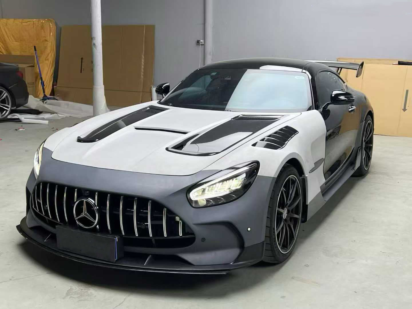 Mercedes Benz AMG GT GTS C190 2016 2017 2018 2019 2020 2021 with Aftermarket Parts - Black Series Conversion Style Full Body Kit Polypropylene / Dry Pre-preg Carbon Fiber from DuPont Tech