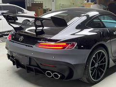 Mercedes Benz AMG GT GTS GTC C190 2015 2016 2017 2018 2019 2020 2021 with Aftermarket Parts - Black Series Conversion Style Rear Wing Dry Pre-preg Carbon Fiber from DuPont Tech