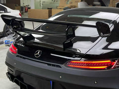 Mercedes Benz AMG GT GTS GTC C190 2015 2016 2017 2018 2019 2020 2021 with Aftermarket Parts - Black Series Conversion Style Rear Wing Dry Pre-preg Carbon Fiber from DuPont Tech