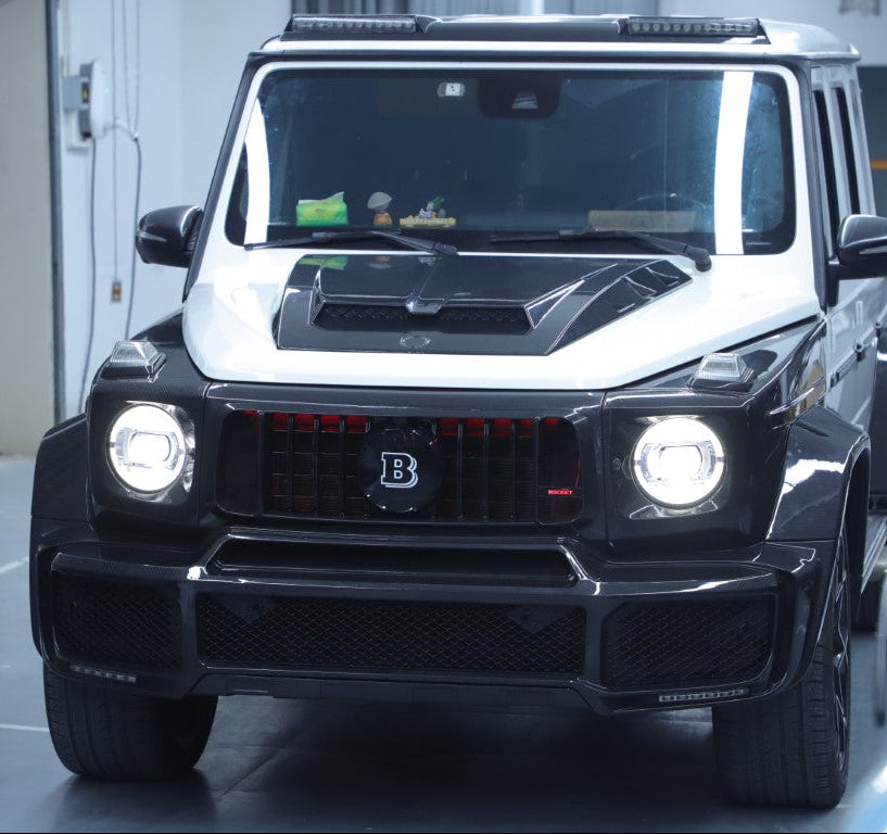 Mercedes Benz G-Class G63 AMG G550 W463A W464 2019 2020 2021 2022 2023 2024 with Aftermarket Parts - BRBS B800 Style Front Bumper Dry Pre-preg Carbon Fiber from DuPont Tech