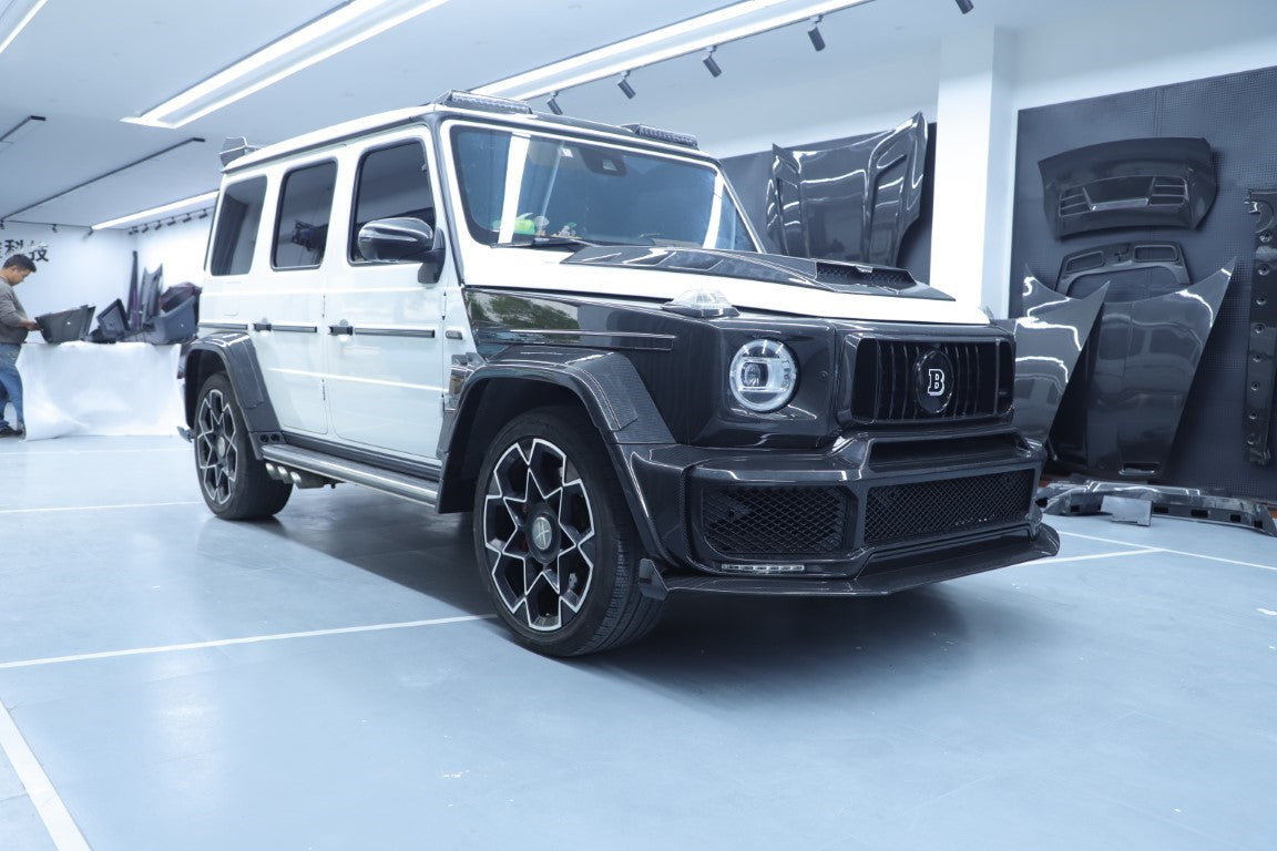 Mercedes Benz G-Class G63 AMG G550 W463A W464 2019 2020 2021 2022 2023 2024 with Aftermarket Parts - BRBS B900 Style Front Lip Dry Pre-preg Carbon Fiber from DuPont Tech