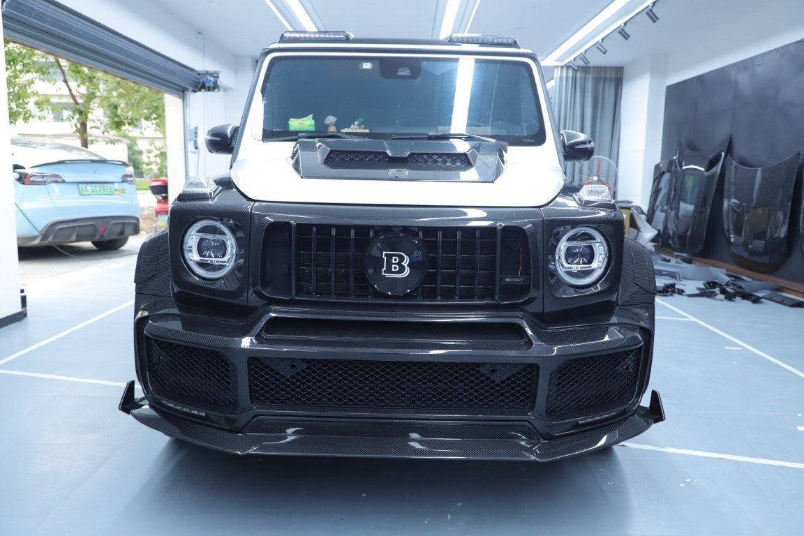 Mercedes Benz G-Class G63 AMG G550 W463A W464 2019 2020 2021 2022 2023 2024 with Aftermarket Parts - BRBS B900 Style Front Lip Dry Pre-preg Carbon Fiber from DuPont Tech