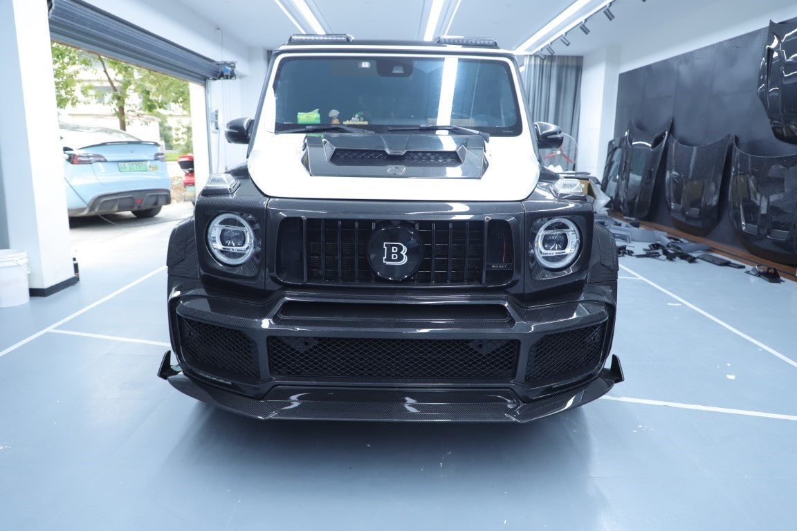 Mercedes Benz G-Class G63 AMG G550 W463A W464 2019 2020 2021 2022 2023 2024 with Aftermarket Parts - BRBS B800 Style Hood Bonnet Dry Pre-preg Carbon Fiber from DuPont Tech