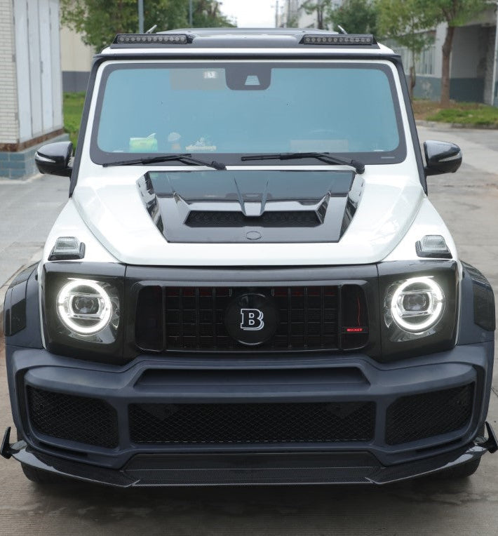 Mercedes Benz G-Class G63 AMG G550 W463A W464 2019 2020 2021 2022 2023 2024 with Aftermarket Parts - BRBS B800 Style Hood Bonnet Dry Pre-preg Carbon Fiber from DuPont Tech