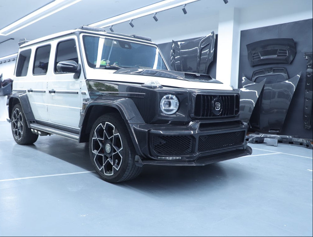Mercedes Benz G-Class G63 AMG G550 W463A W464 2019 2020 2021 2022 2023 2024 with Aftermarket Parts - BRBS B800 Style Front Fenders Dry Pre-preg Carbon Fiber from DuPont Tech