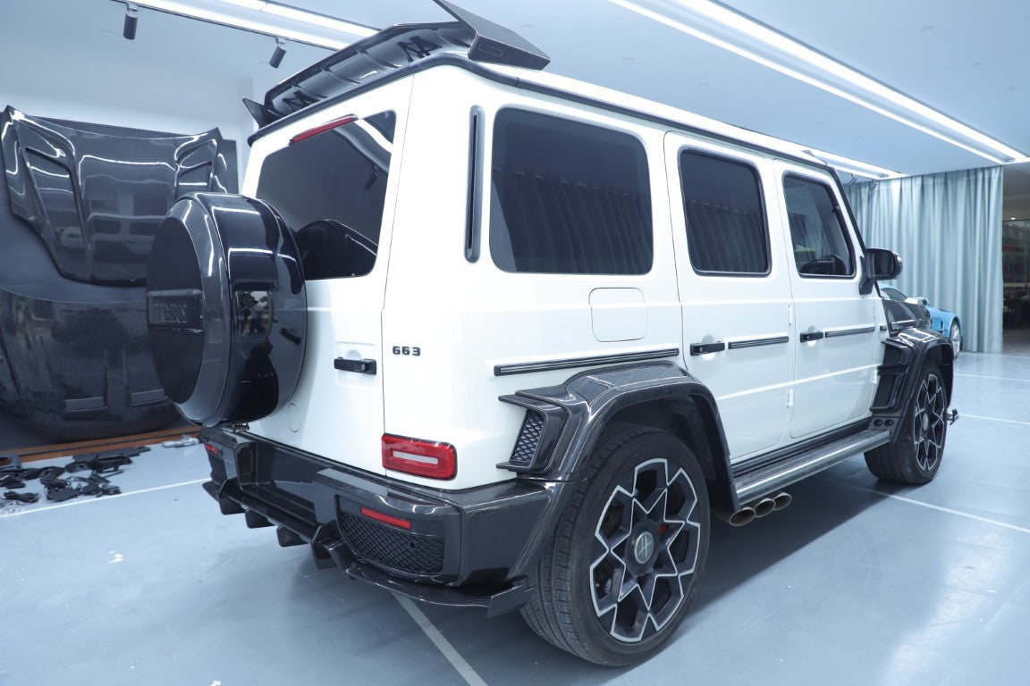 Mercedes Benz G-Class G63 AMG G550 W463A W464 2019 2020 2021 2022 2023 2024 with Aftermarket Parts - BRBS B800 Style Rear Bumper Dry Pre-preg Carbon Fiber from DuPont Tech