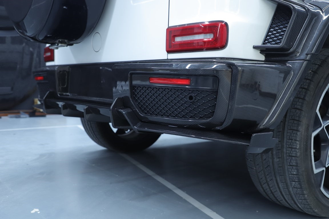 Mercedes Benz G-Class G63 AMG G550 W463A W464 2019 2020 2021 2022 2023 2024 with Aftermarket Parts - BRBS B900 Style Rear Diffuser Dry Pre-preg Carbon Fiber from DuPont Tech