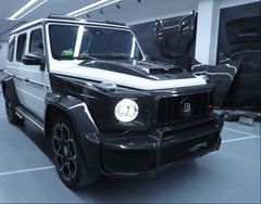 Mercedes Benz G-Class G63 AMG G550 W463A W464 2019 2020 2021 2022 2023 2024 with Aftermarket Parts - BRBS B800 Style Roof Mounted Light Bar LEDs Dry Pre-preg Carbon Fiber from DuPont Tech