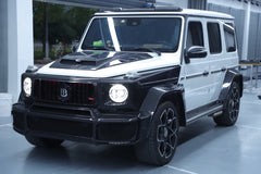 Mercedes Benz G-Class G63 AMG G550 W463A W464 2019 2020 2021 2022 2023 2024 with Aftermarket Parts - BRBS B800 Style Roof Mounted Light Bar LEDs Dry Pre-preg Carbon Fiber from DuPont Tech