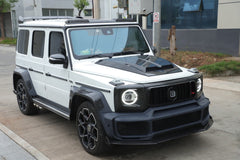 Mercedes Benz G-Class G63 AMG G550 W463A W464 2019 2020 2021 2022 2023 2024 with Aftermarket Parts - BRBS B800 Style Roof Mounted Light Bar LEDs Dry Pre-preg Carbon Fiber from DuPont Tech