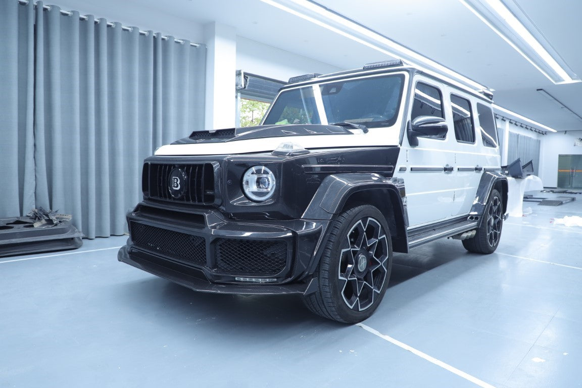 Mercedes Benz G-Class G63 AMG G550 W463A W464 2019 2020 2021 2022 2023 2024 with Aftermarket Parts - BRBS B900 Style Indicator Turn Signal Surround Bezel Trim Dry Pre-preg Carbon Fiber from DuPont Tech