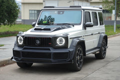 Mercedes Benz G-Class G63 AMG G550 W463A W464 2019 2020 2021 2022 2023 2024 with Aftermarket Parts - BRBS B900 Style Front Grill Surround Overlay Dry Pre-preg Carbon Fiber from DuPont Tech