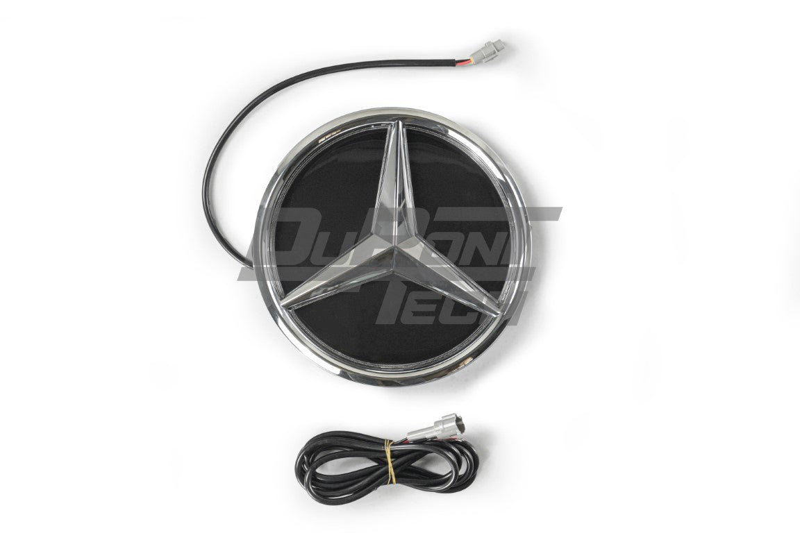 Mercedes Benz GL-Class GLS63 AMG GL450 GL550 X166 2013 2014 2015 2016 2017 with Aftermarket Parts - V2 Silver Chrome Mercedes Benz Light Up Emblem Illuminated Star Light ABS from DuPont Tech
