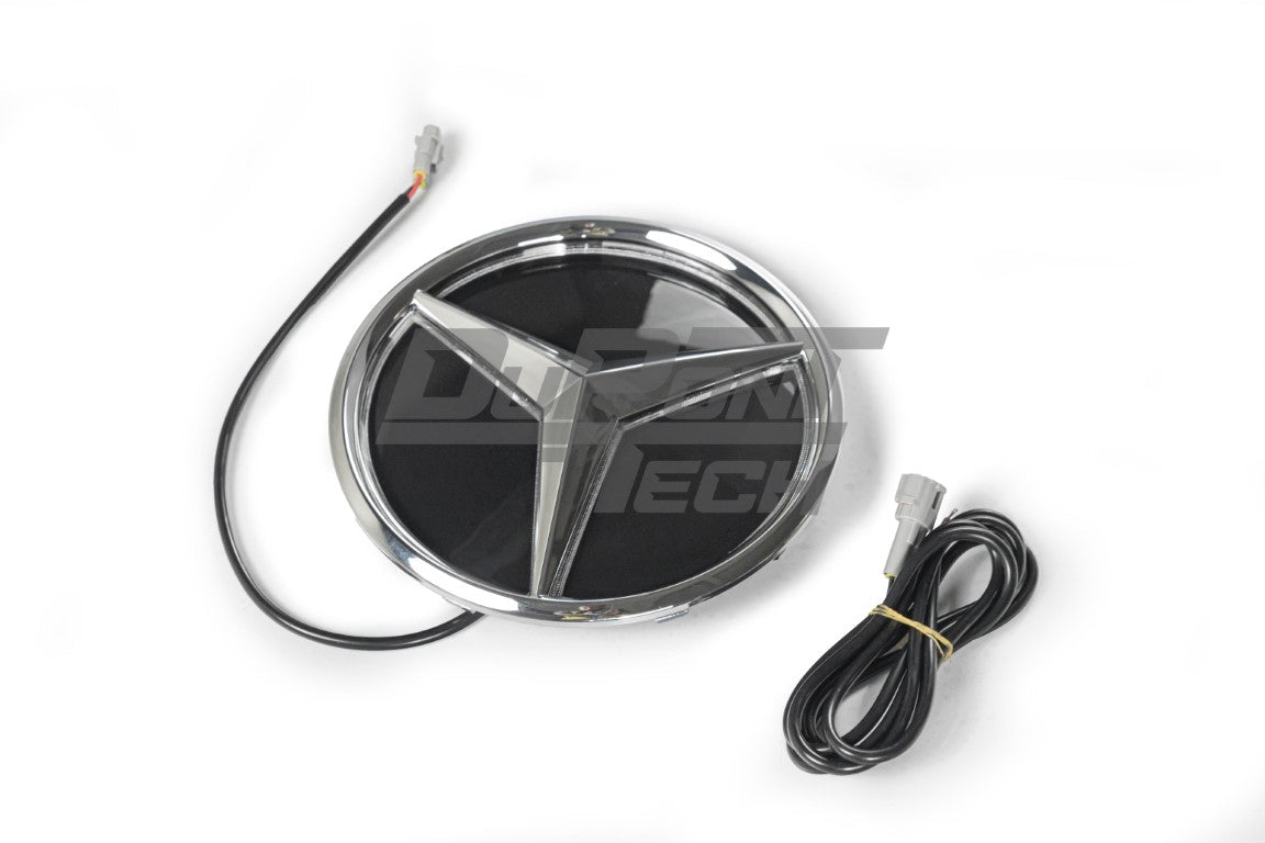 DuPont Tech V2 Silver Chrome Mercedes Benz Light Up Emblem Illuminated Star for B-Class B200 W245 2005–2011 LED RGB