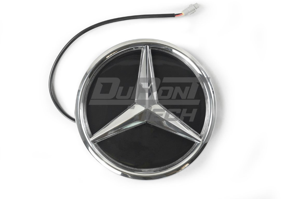 DuPont Tech V2 Silver Chrome Mercedes Benz Light Up Emblem Illuminated Star for B-Class B200 W245 2005–2011 LED RGB