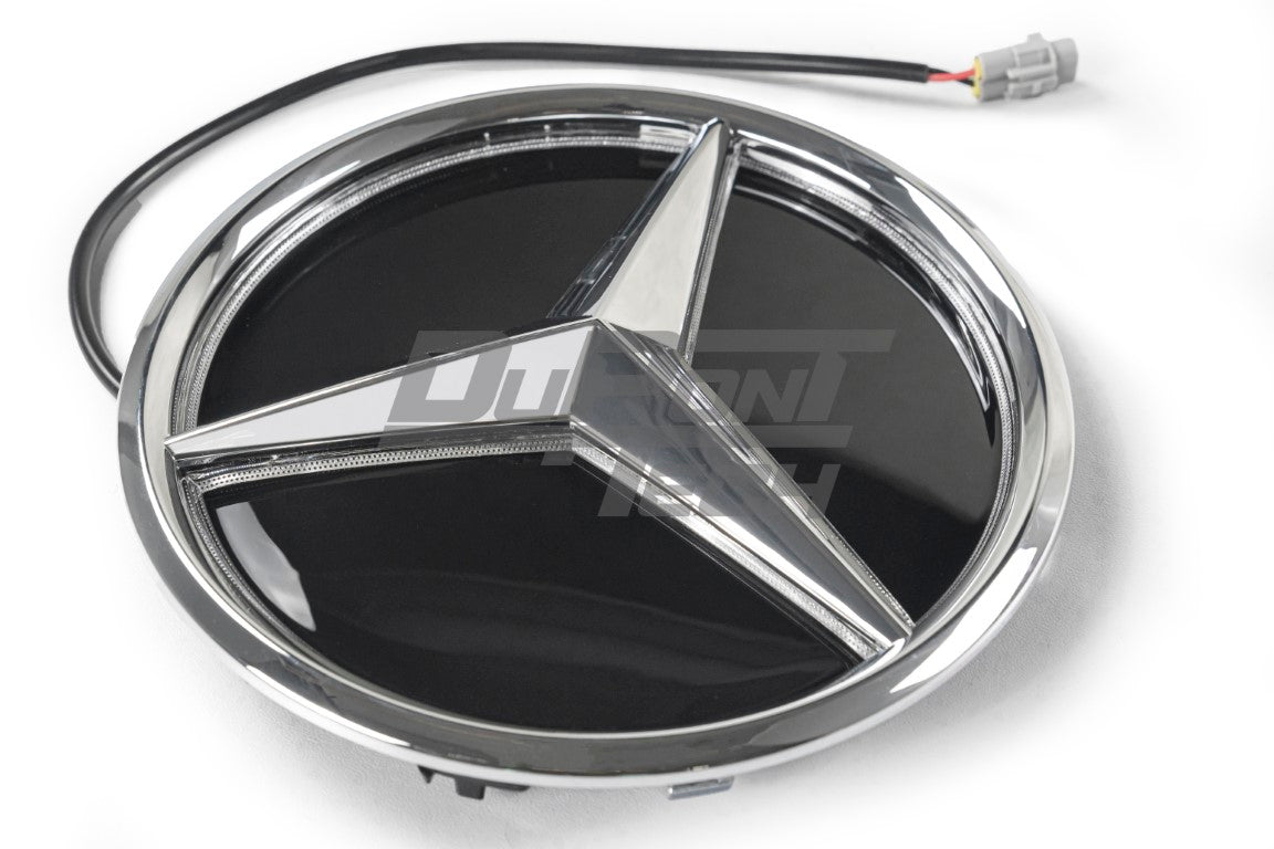 DuPont Tech V2 Silver Chrome Mercedes Benz Light Up Emblem Illuminated Star for CLS-Class CLS63S CLS63 AMG CLS550 CLS400 C218 X218 2012-2016 LED RGB