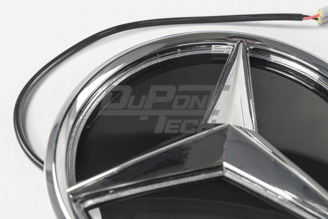 Mercedes Benz GLK-Class GLK350 GLK250 X204 Facelift 2013 2014 2015 with Aftermarket Parts - V2 Silver Chrome Mercedes Benz Light Up Emblem Illuminated Star Light ABS from DuPont Tech