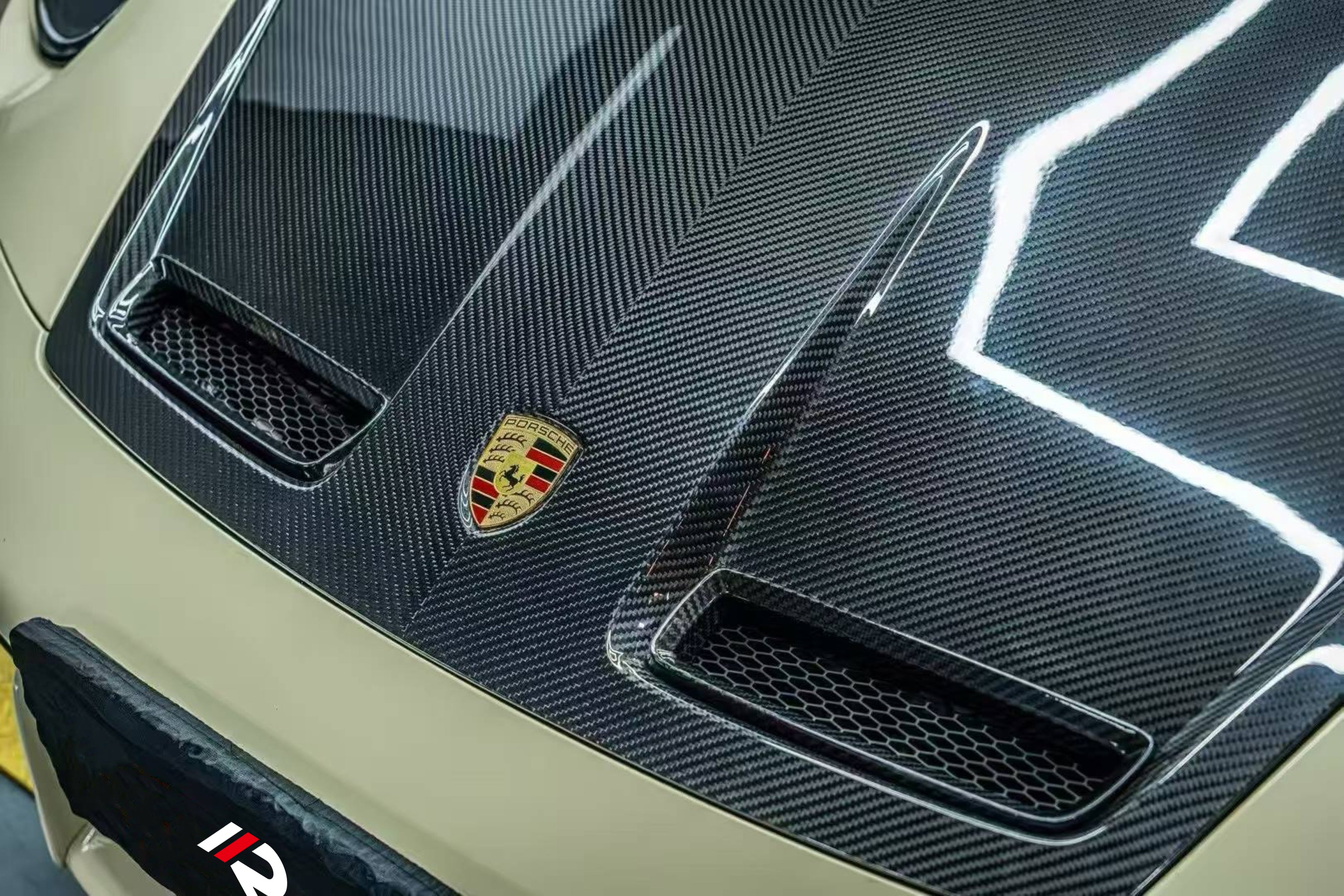 Porsche 911 992.1 Carerra Base/S/T/4/4S/Targa 4/Targa 4S/GTS/GT3/Turbo/Turbo S/ST 2020 2021 2022 2023 2024 & 911 992.2 Carerra Base/S/T/4/4S/Targa 4/Targa 4S/GTS/GT3/Turbo/Turbo S 2025-ON with Aftermarket Parts - GT3 Style Hood Dry Pre-preg Carbon Fiber from Dupont Tech