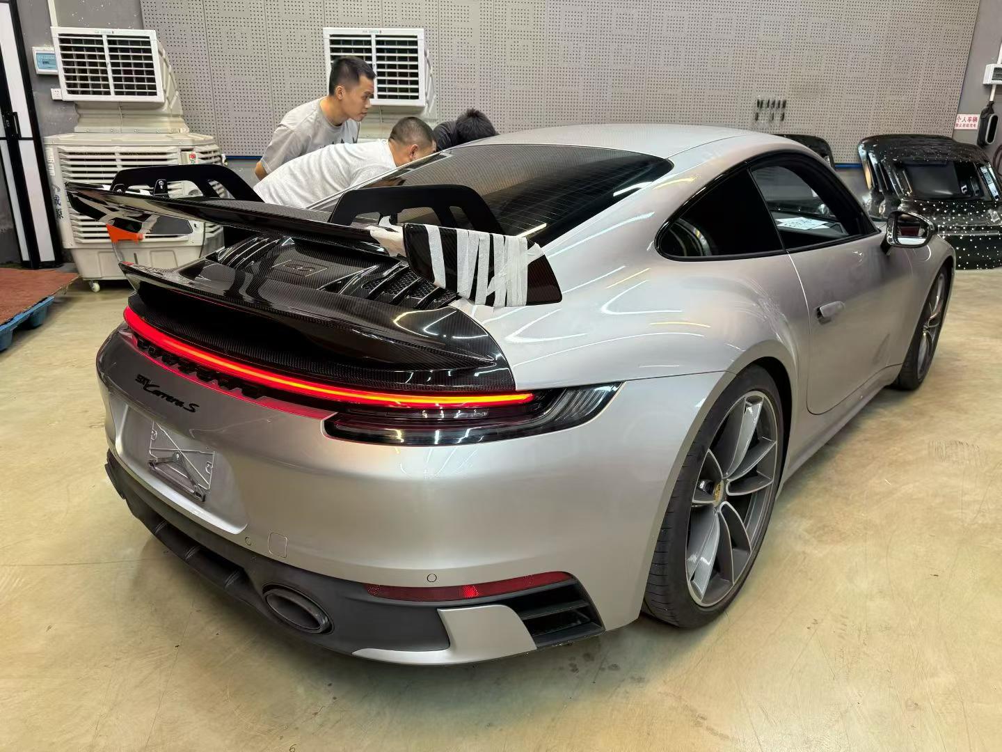 Porsche 911 992.1 Carerra Base/S/T/4/4S/4S/GTS/Turbo/Turbo S 2020 2021 2022 2023 2024 &amp; 911 992.2 Carerra Base/S/T/4/4S/GTS/Turbo/Turbo S 2025-ON with Aftermarket Parts - GT3 V1 Style Rear Wing Dry Pre-preg Carbon Fiber from DuPont Tech