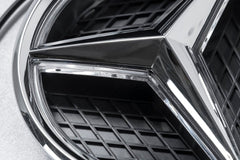 Mercedes Benz E-Class E63 E63S AMG E550 E400 E350 W212 Facelift 2014 2015 2016 with Aftermarket Parts - V1 Silver Chrome Mercedes Benz Light Up Emblem Illuminated Star Light ABS from DuPont Tech