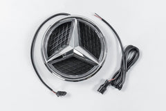 Mercedes Benz E-Class E63 E63S AMG E550 E400 E350 W212 Facelift 2014 2015 2016 with Aftermarket Parts - V1 Silver Chrome Mercedes Benz Light Up Emblem Illuminated Star Light ABS from DuPont Tech