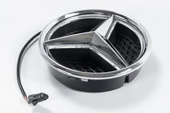 Mercedes Benz E-Class E63 E63S AMG E550 E400 E350 W212 Facelift 2014 2015 2016 with Aftermarket Parts - V1 Silver Chrome Mercedes Benz Light Up Emblem Illuminated Star Light ABS from DuPont Tech