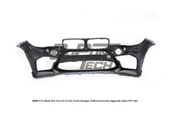 BMW X5 xDrive50i eDrive F15 (Both Fits Pre-LCI &  LCI) 2014 2015 2016 2017 2018 with Aftermarket Parts - X5M Conversion Upgrade Style Front Bumper PP Polypropylene from DuPont Tech