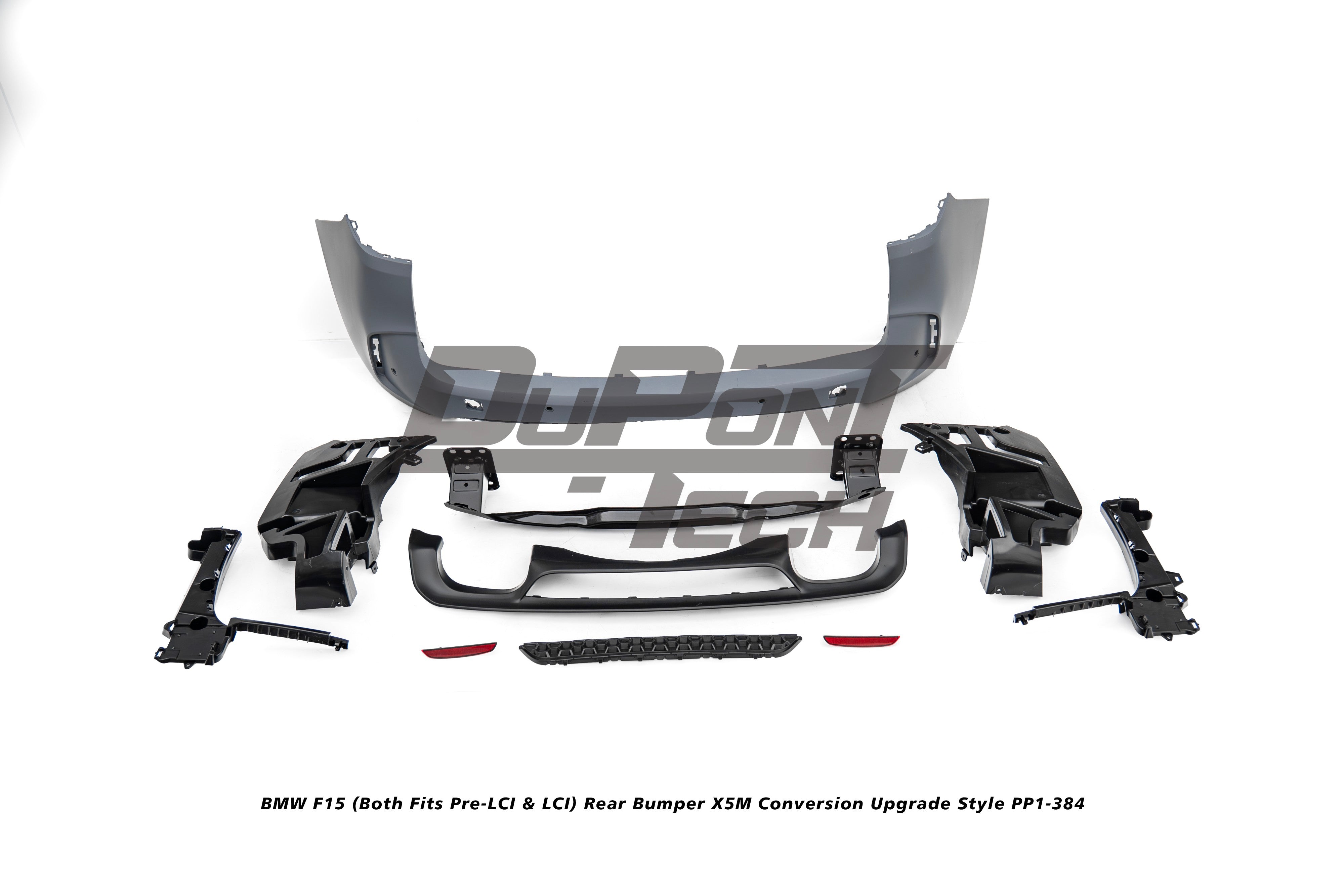 BMW X5 xDrive50i eDrive F15 (Both Fits Pre-LCI & LCI) 2014 2015 2016 2017 2018 with Aftermarket Parts - X5M Conversion Upgrade Style Rear Bumper PP Polypropylene from DuPont Tech