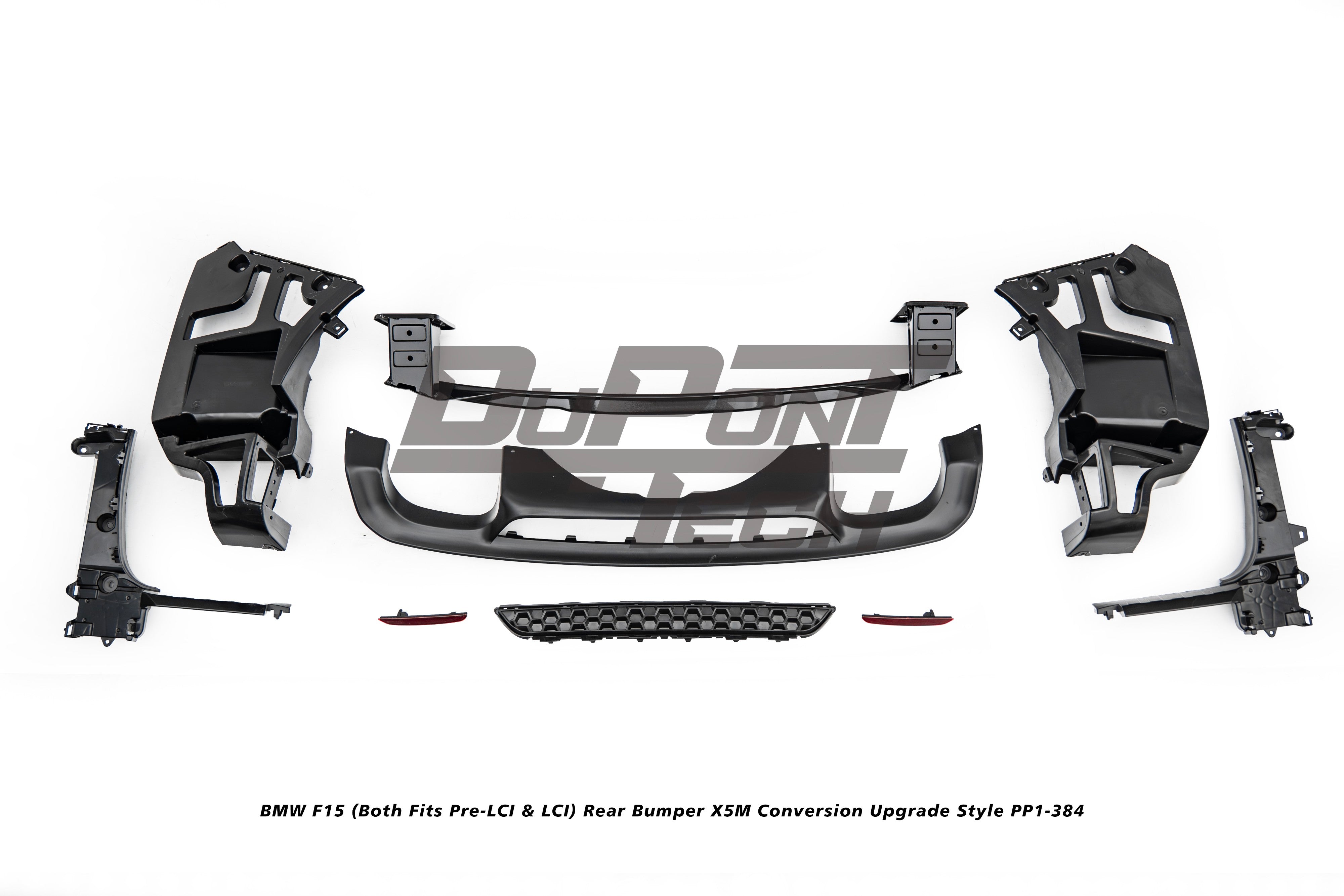 BMW X5 xDrive50i eDrive F15 (Both Fits Pre-LCI & LCI) 2014 2015 2016 2017 2018 with Aftermarket Parts - X5M Conversion Upgrade Style Rear Bumper PP Polypropylene from DuPont Tech